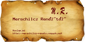 Merschilcz Renátó névjegykártya